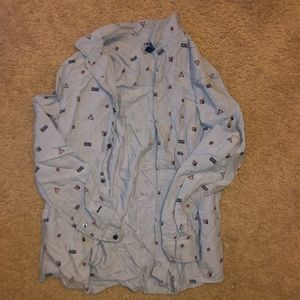 H&M printed button-up